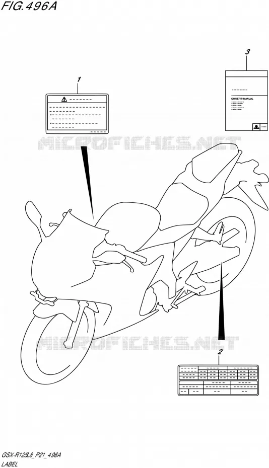 ETIQUETTE Suzuki MOTO 125 GSX-R 2018  GSX-R125L8 P21