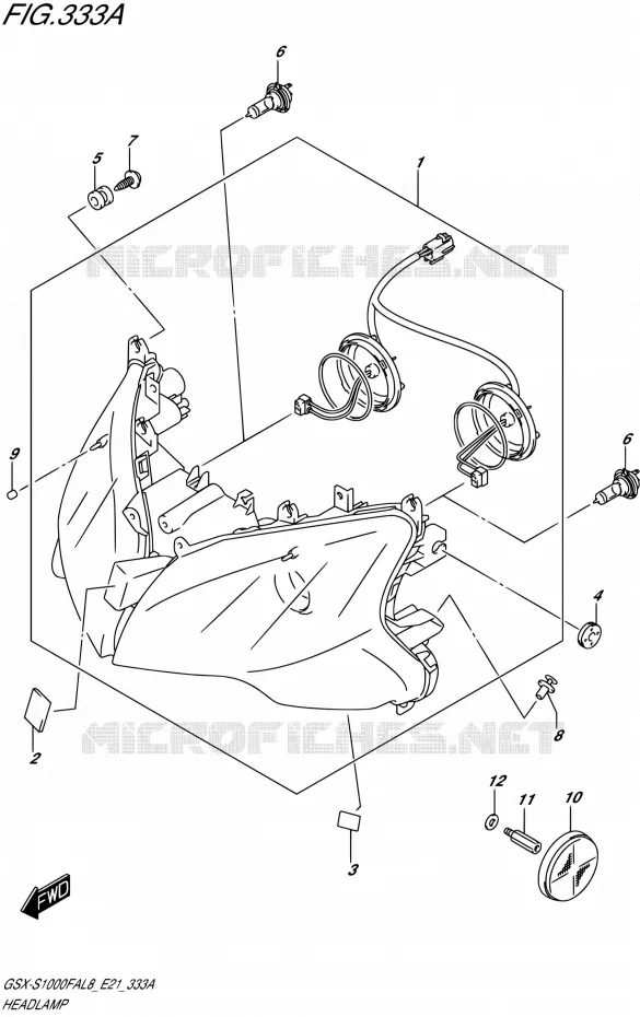 PHARE Suzuki MOTO 1000 GSX-S 2018  GSX-S1000FAL8 / GSX-S1000FZAL8 E21