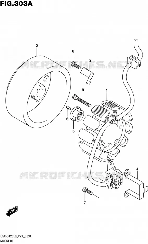 ALLUMAGE ROTOR - STATOR Suzuki MOTO 125 GSX-S 2018  GSX-S125L8 P21