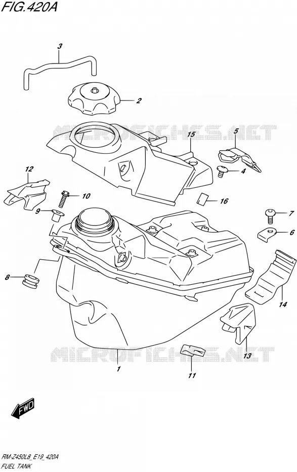 RESERVOIR D'ESSENCE Suzuki MOTO 450 RM-Z 2019  RM-Z450 L9 (E19)