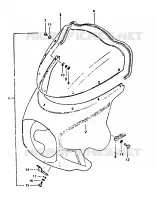 CARENAGE TETE DE FOURCHE (GSX400SX E2, E4) pour Suzuki GSX 400 1980