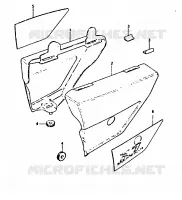 CARENAGES ARRIERE  (MODELE N : ~F.NO. 107281) pour Suzuki GT 250 1992