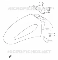 GARDE BOUE AVANT (MODELE W/X/Y/K1/K2) pour Suzuki GSX-F 750 2000