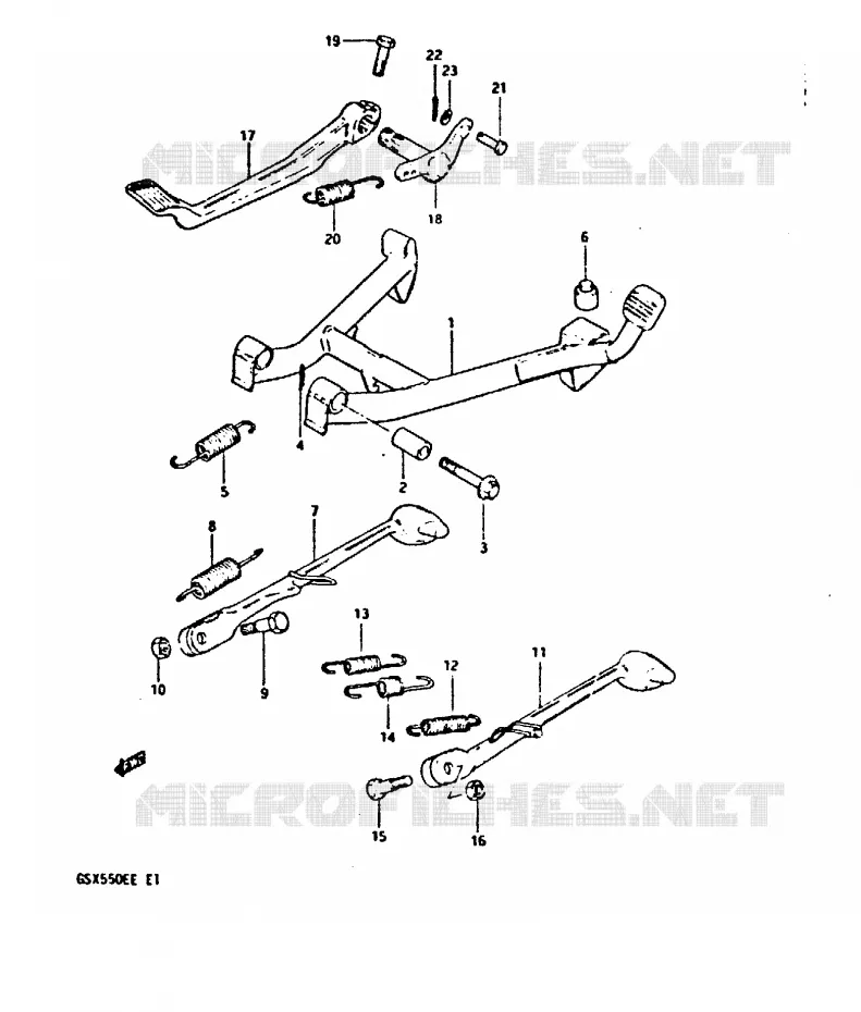 BEQUILLE Suzuki MOTO 550 GSX-E 1984  GSX550EFE(E1)