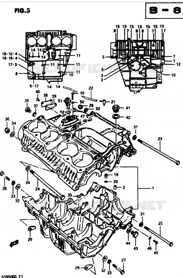 CARTER (MODELE D) Suzuki MOTO 850 GS 1982  GS850GZ(E1)