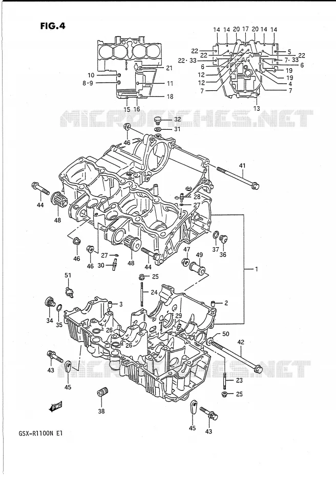 CARTER Suzuki MOTO 1100 GSX-R 1991  GSX-R1100M(E1)