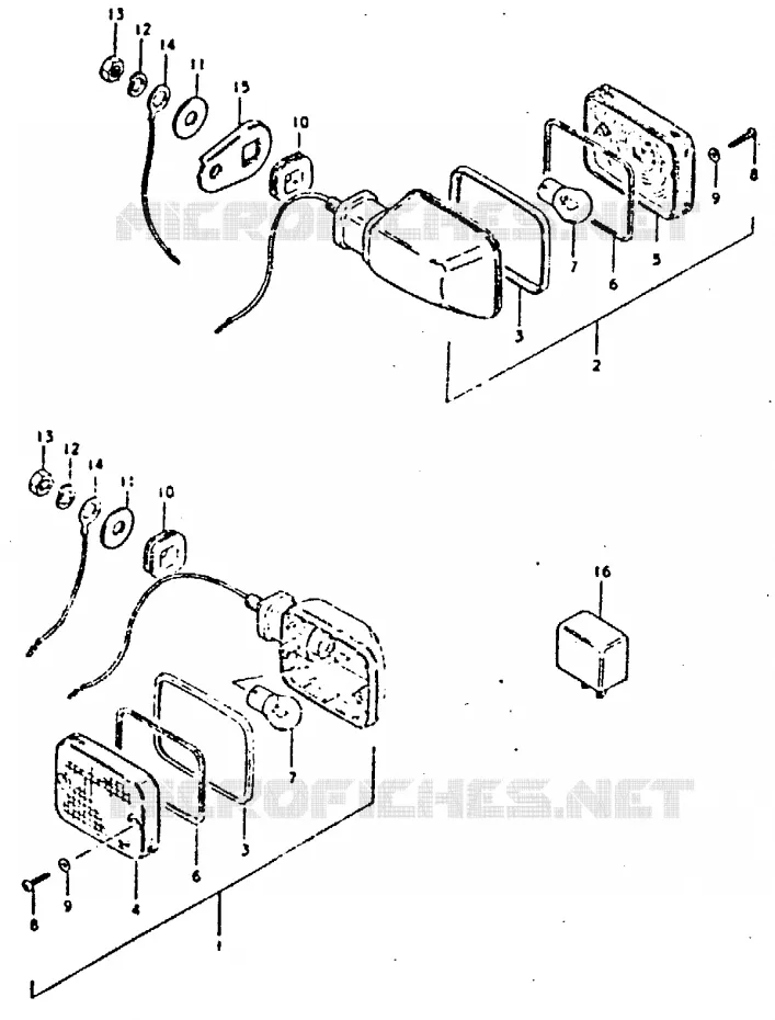 CLIGNOTANTS (MODELE X : E2) Suzuki MOTO 250 GT 1999  GT250X(N/X)