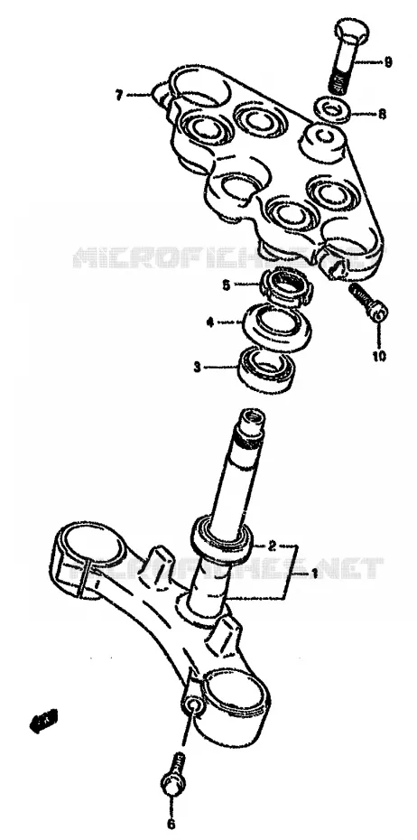 COLONNE DE DIRECTION Suzuki MOTO 750 GSX-F 1994  GSX750FR(K-T)