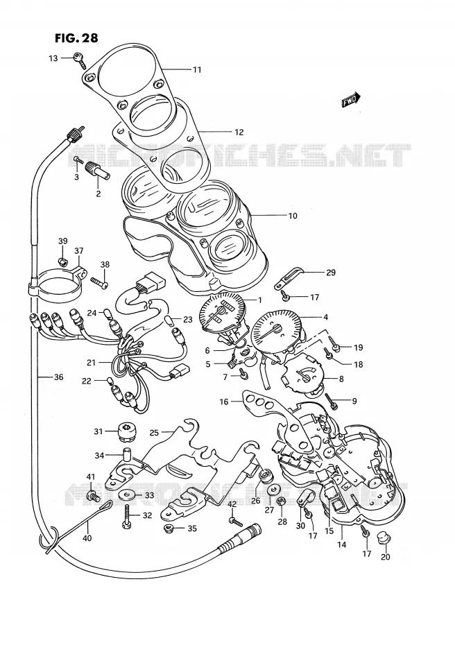 COMPTEUR (MODELE N/P) Suzuki MOTO 750 GSX-R 1994  GSX-R750WR(E2)