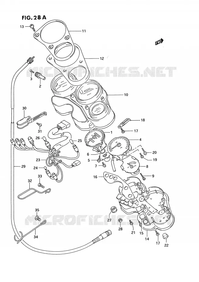 COMPTEUR (MODELE R/S) Suzuki MOTO 750 GSX-R 1995  GSX-R750WS(E2)