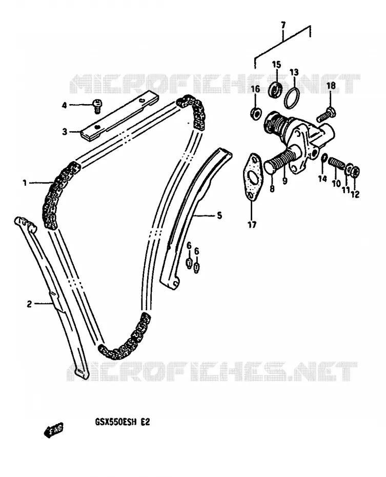 DISTRIBUTION Suzuki MOTO 550 GSX-E 1987  GSX550ESH(F/G/H)
