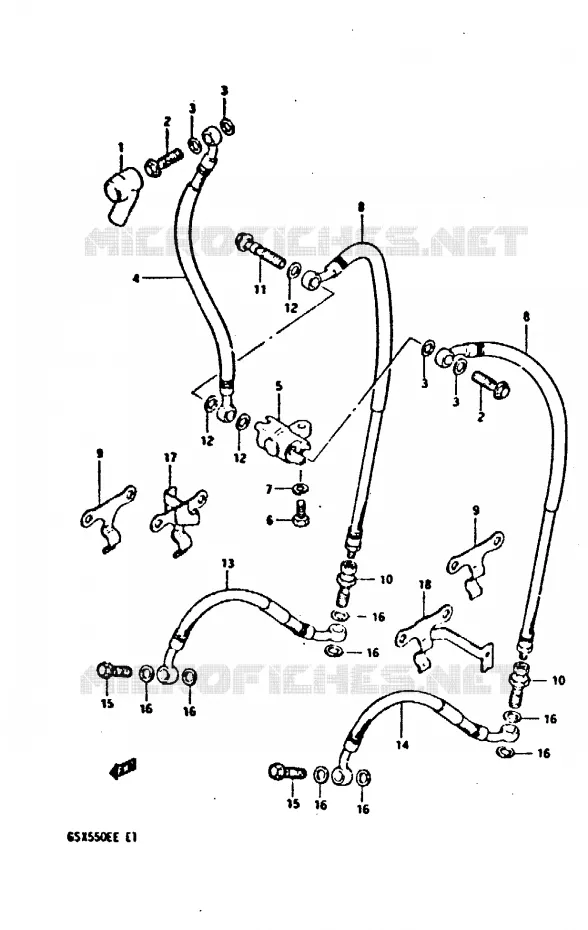 DURITE DE FREIN AVANT Suzuki MOTO 550 GSX-E 1983  GSX550ED(E1)