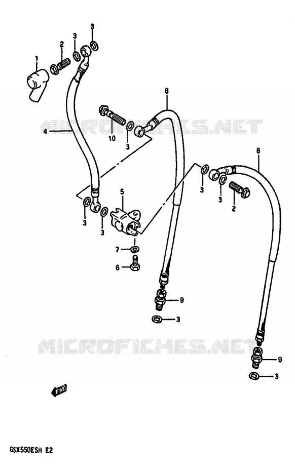 DURITE DE FREIN AVANT Suzuki MOTO 550 GSX-E 1986  GSX550ESG(F/G/H)