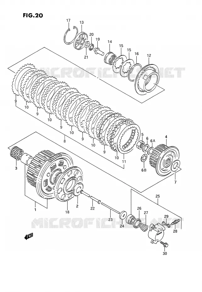 EMBRAYAGE Suzuki MOTO 1100 GSX-G 1994  GSX1100GR(E2)