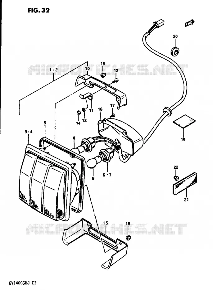 FEU ARRIERE Suzuki MOTO 1400 CAVALCADE 1987  GV1400GDH(G/H/J)