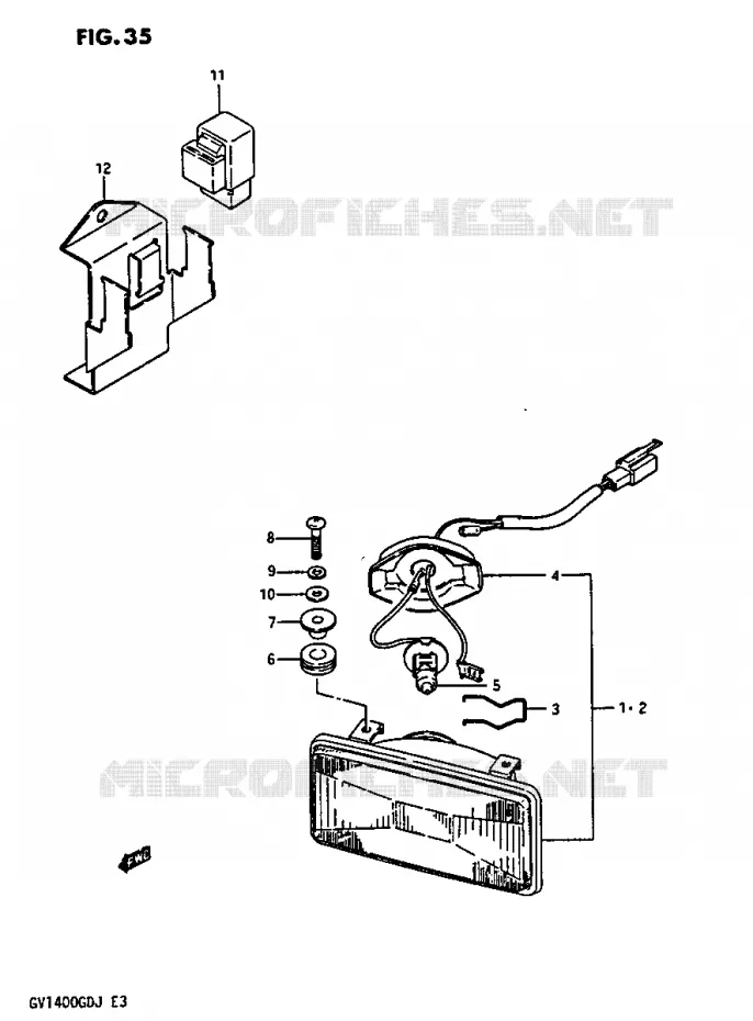 FEUX DE POSITION GV1400GCG/GCH Suzuki MOTO 1400 CAVALCADE 1986  GV1400GCG(G/H/J)