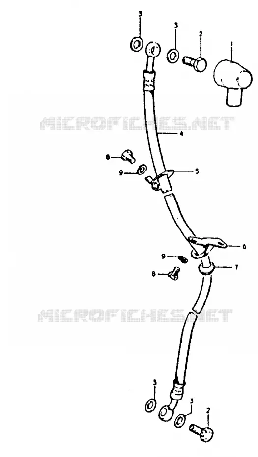 FLEXIBLE DE FREIN (MODELE N) Suzuki MOTO 250 GT 1992  GT250N(N/X)
