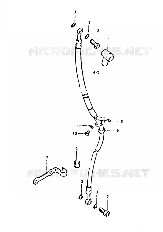 FLEXIBLE DE FREIN (MODELE X) Suzuki MOTO 250 GT 1999  GT250X(N/X)