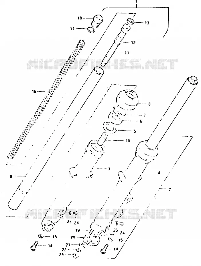 FOURCHE AVANT Suzuki MOTO 400 GSX 1981  GSX400TX