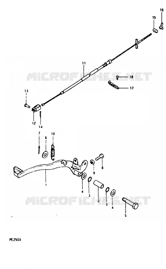 FREIN ARRIERE Suzuki MOTO 250 PE 1981  PE250X(T/X)