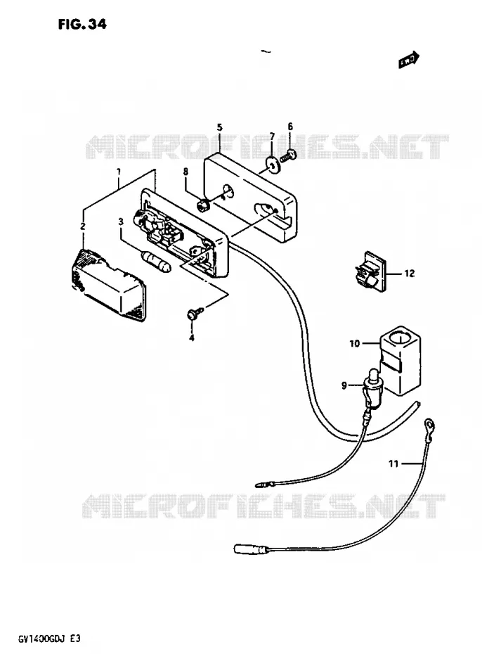 LAMPE DE COFFRE Suzuki MOTO 1400 CAVALCADE 1987  GV1400GDH(G/H/J)