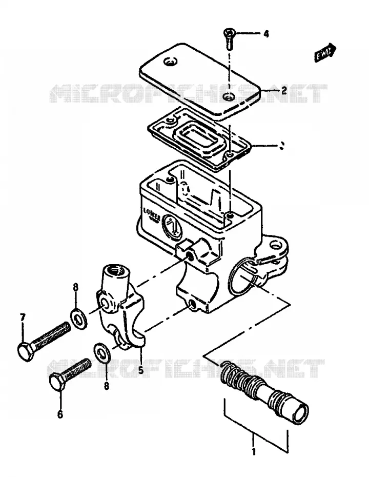 MAITRE CYLINDRE AVANT Suzuki MOTO 550 GSX-E 1986  GSX550EG(F/G/H)