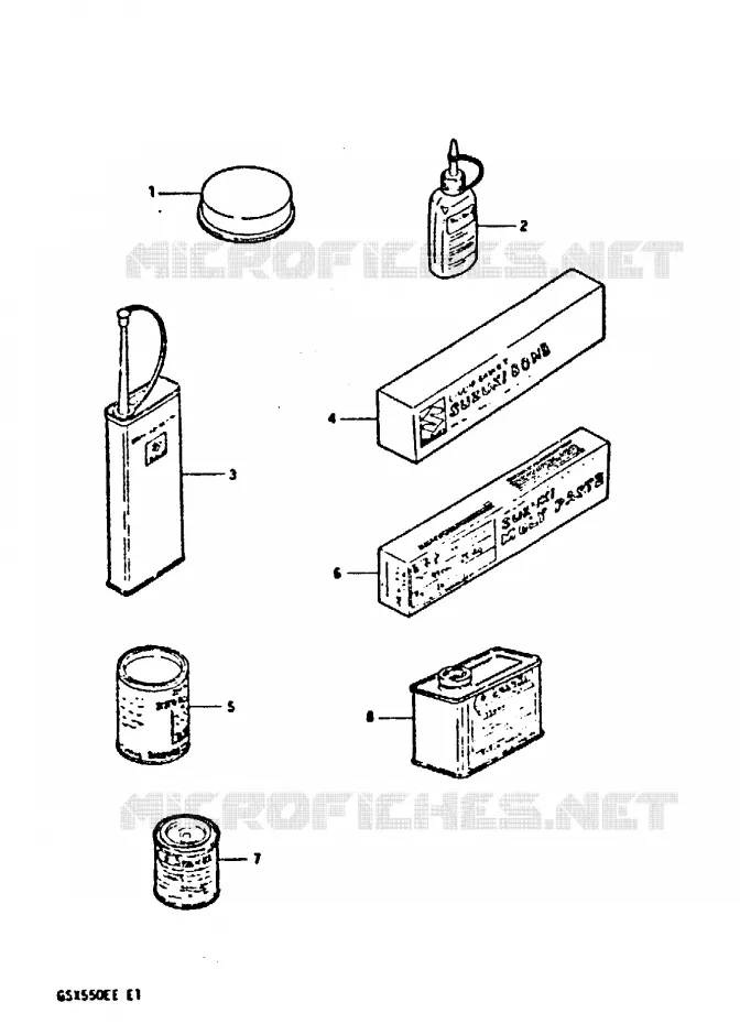 OPTIONS Suzuki MOTO 550 GSX-E 1984  GSX550EFE(E1)