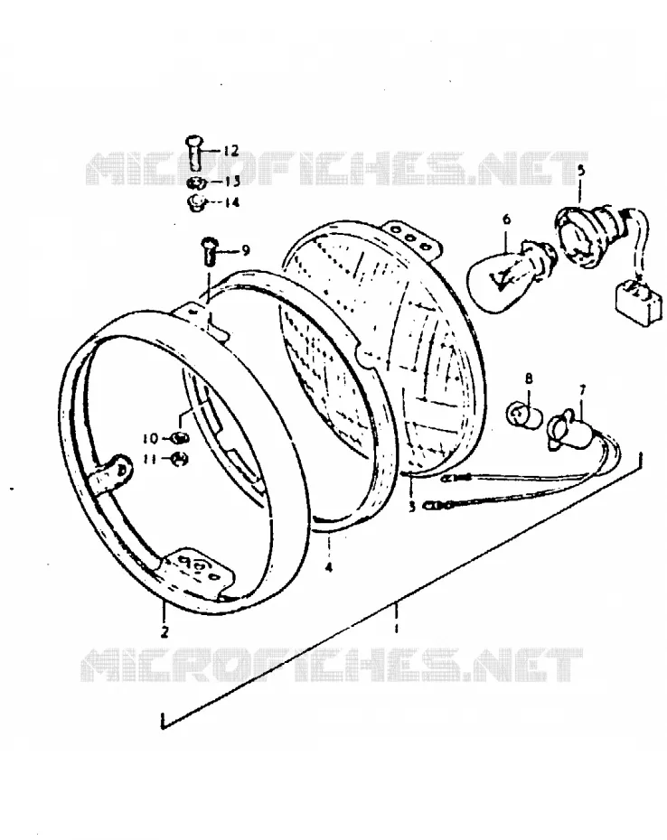 PHARE (E2) Suzuki MOTO 250 GT 1999  GT250X(N/X)