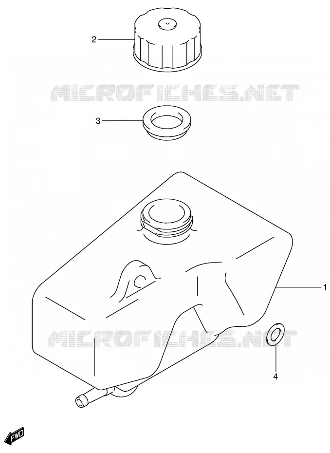 RESERVOIR D'HUILE Suzuki MOTO 50 JR 2001  JR50K1(P3/P28)