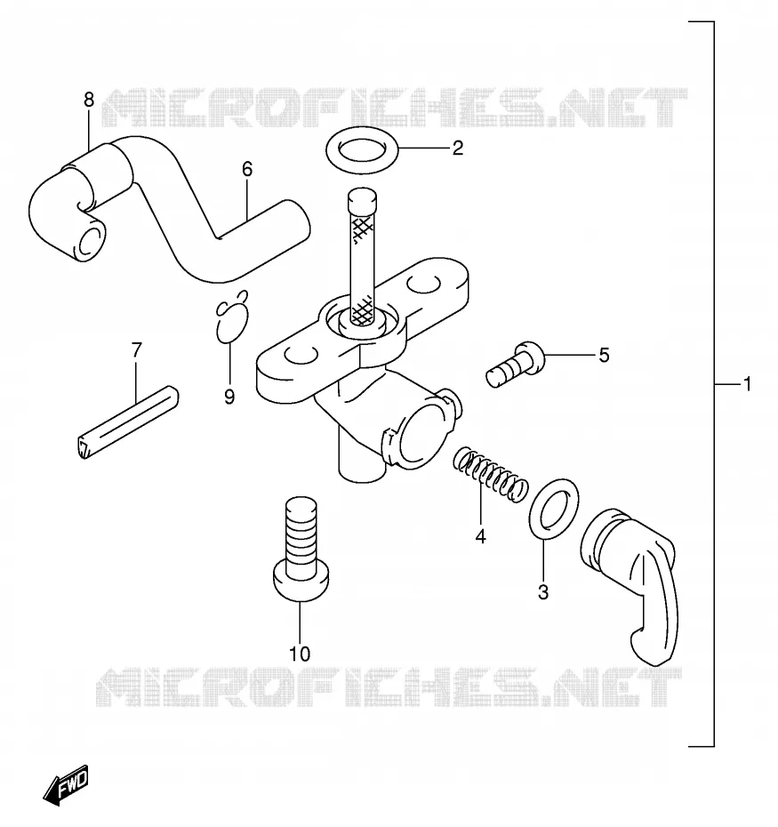 ROBINET D'ESSENCE Suzuki MOTO 50 JR 2004  JR50K4(P3/P28)