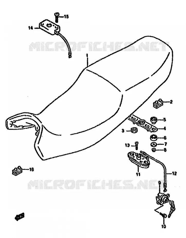 SELLE (MODELE S/T) Suzuki MOTO 750 GSX-F 1993  GSX750FP(K-T)