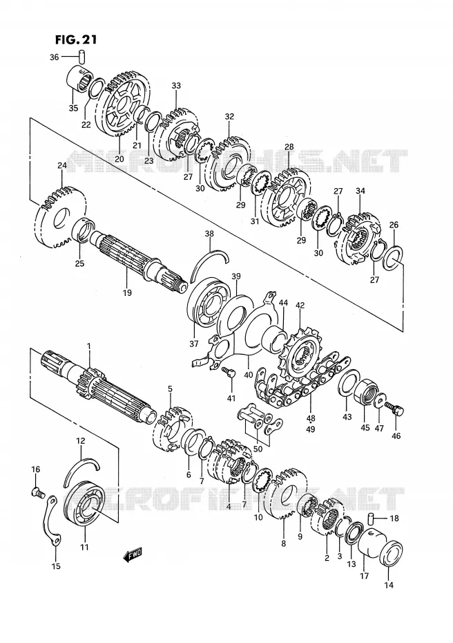 TRANSMISSION Suzuki MOTO 750 GSX-R 1995  GSX-R750WS(E2)