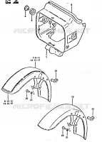BOL DE PHARE   GARDE BOUE AVANT (GSX750EX, X) pour Suzuki GSX 750 1981