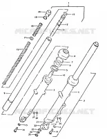 FOURCHE AVANT (GSX400ST F.NO. 500306~ GSX400SX) pour Suzuki GSX 400 1980