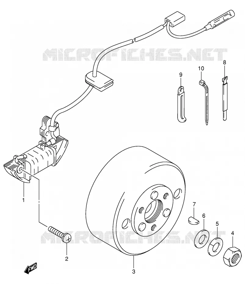 ALLUMAGE ROTOR - STATOR (MODELE Y/K1/K2/K3) Suzuki MOTO 50 JR 2002  JR50K2(P3/P28)