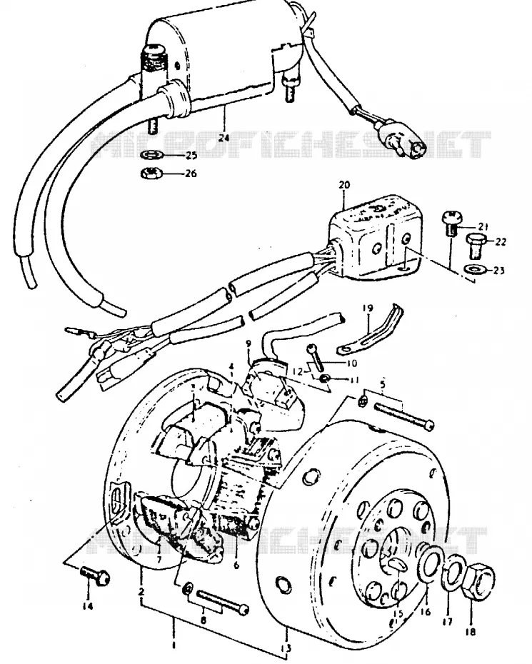 ALLUMAGE ROTOR - STATOR Suzuki MOTO 250 GT 1999  GT250X(N/X)