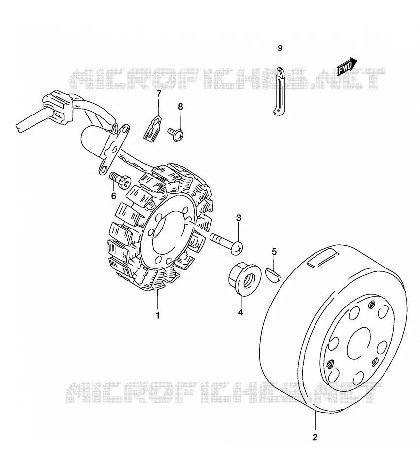 ALLUMAGE ROTOR - STATOR Suzuki MOTO 250 MARAUDER 2003  GZ250K3(P19)