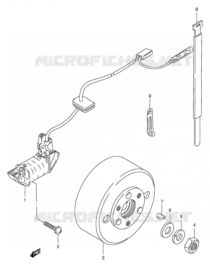 ALLUMAGE ROTOR - STATOR Suzuki MOTO 50 JR 1998  JR50W(P3/P28)
