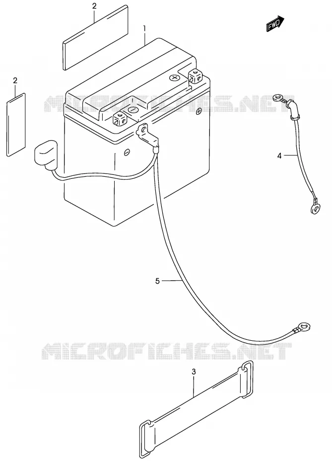 BATTERIE Suzuki MOTO 250 MARAUDER 2002  GZ250K2(P34)