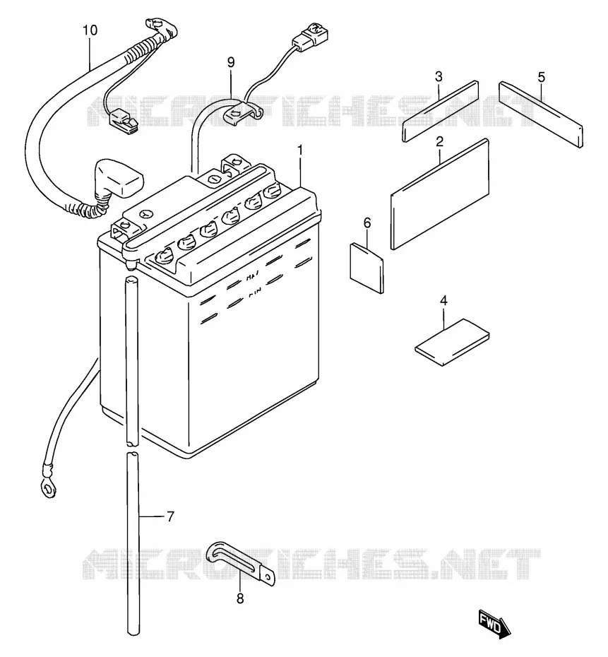 BATTERIE Suzuki MOTO 650 SAVAGE 1996  LS650PT(E2)