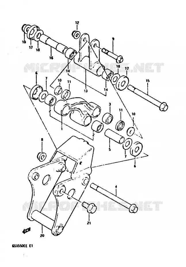BIELLETTE D'AMORTISSEUR Suzuki MOTO 550 GSX-E 1984  GSX550EFE(E1)