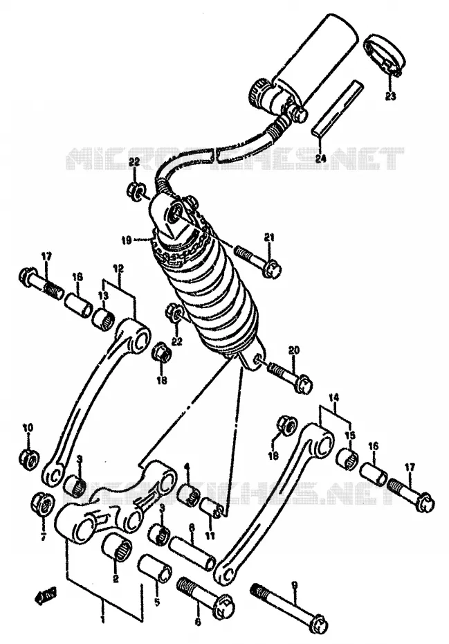 BIELLETTE DE SUSPENSION ARRIERE (VOIR NOTE) Suzuki MOTO 750 GSX-F 1990  GSX750FSKL(K-T)