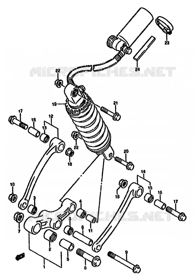 BIELLETTE DE SUSPENSION ARRIERE (VOIR NOTE) Suzuki MOTO 750 GSX-F 1992  GSX750FN(K-T)