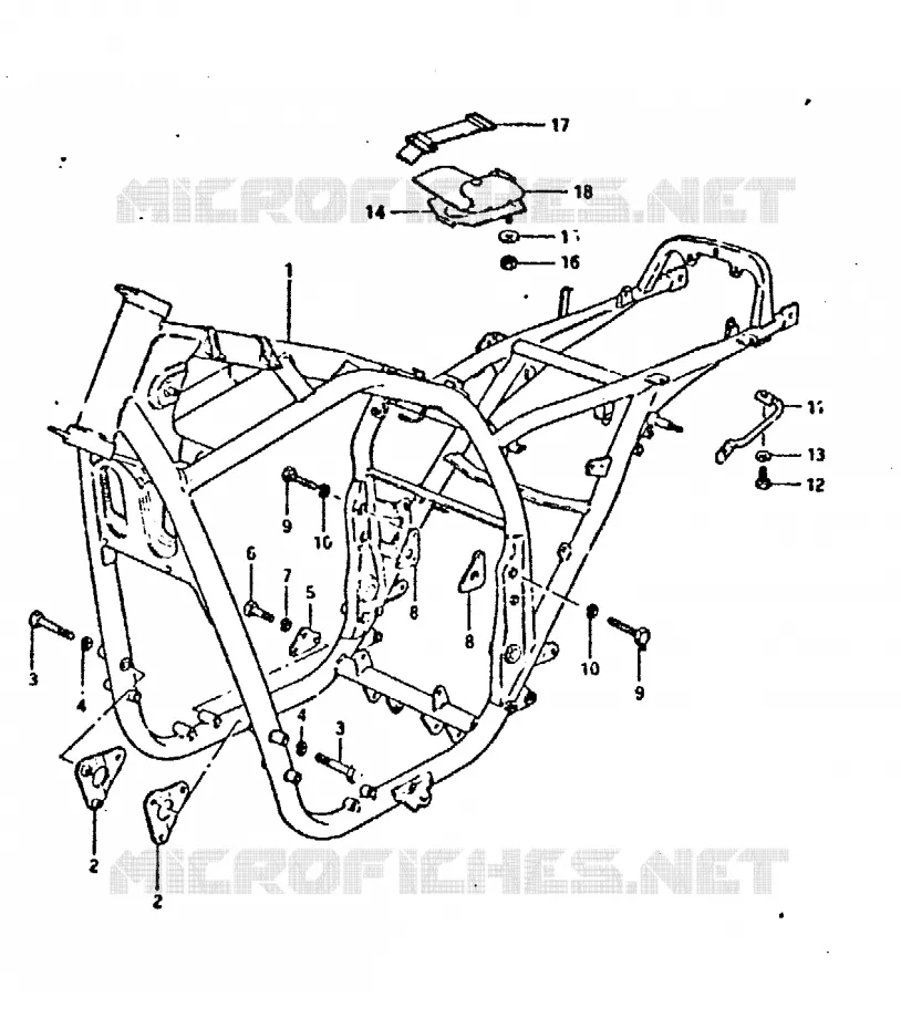 CADRE Suzuki MOTO 750 GSX-E 1981  GSX750EX(T/X)