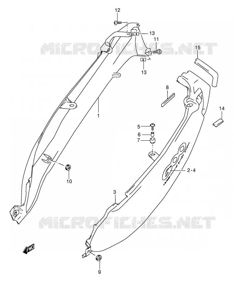 CARENAGES ARRIERE  (MODELE W) Suzuki MOTO 600 GSX-F 2003  GSX600FK3(E2)