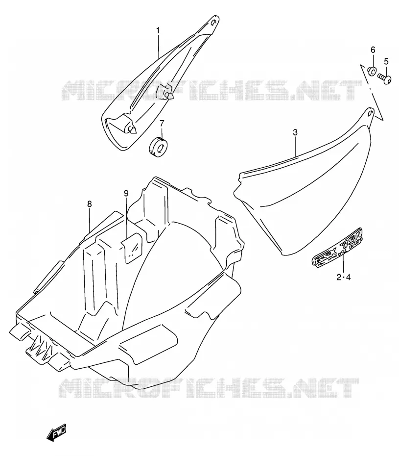 CARENAGES ARRIERE Suzuki MOTO 750 GSX 2000  GSX750Y(E4)