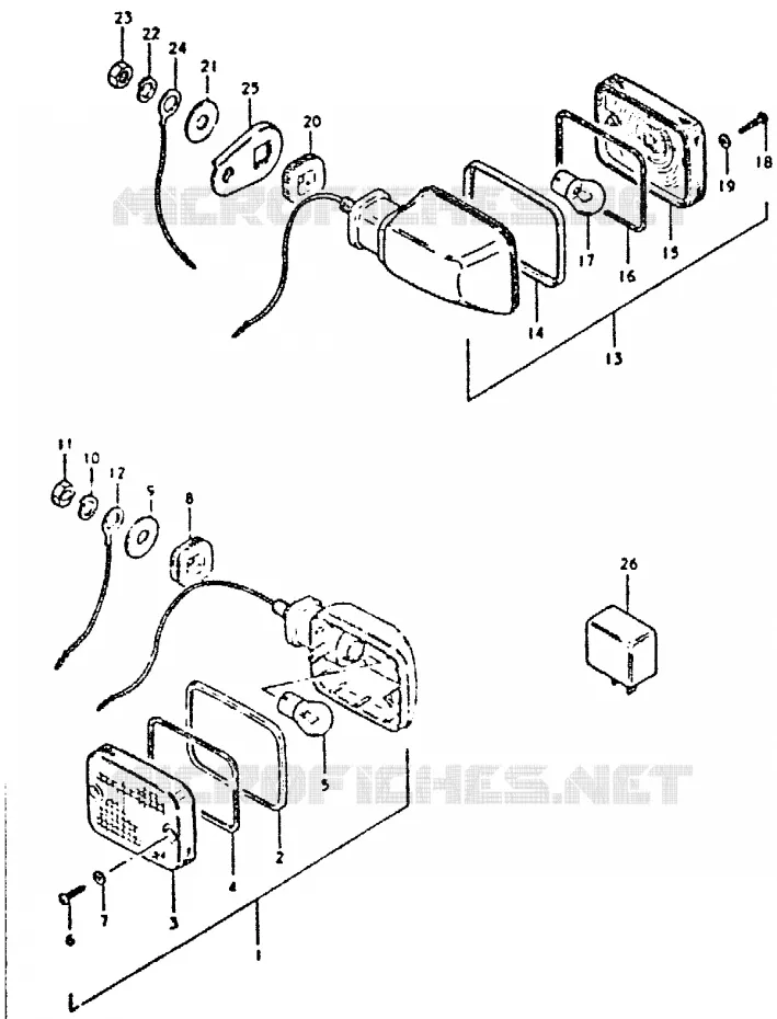 CLIGNOTANTS Suzuki MOTO 400 GSX 1980  GSX400ET/GSX400ST