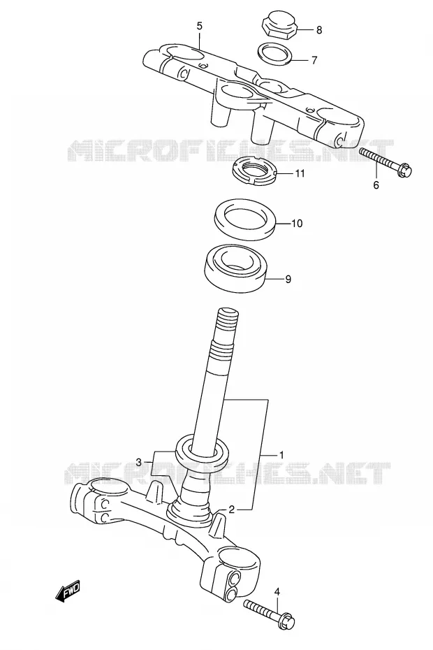 COLONNE DE DIRECTION (MODELE K3) Suzuki MOTO 600 GSX-F 1999  GSX600FX(E2)
