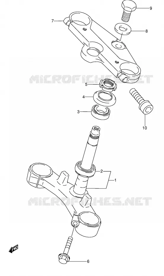 COLONNE DE DIRECTION Suzuki MOTO 600 GSX-F 1989  GSX600FUK(E2)