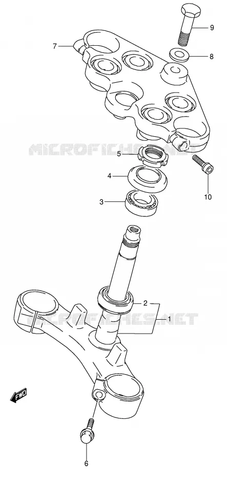 COLONNE DE DIRECTION Suzuki MOTO 750 GSX-F 1994  GSX750FR(E2)